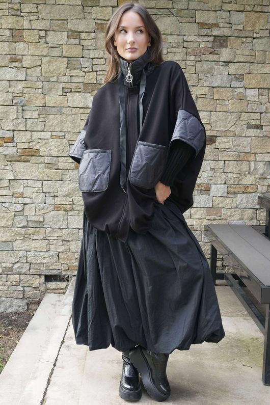 Soft Tech Jersey Puff Jacket Black /5 =